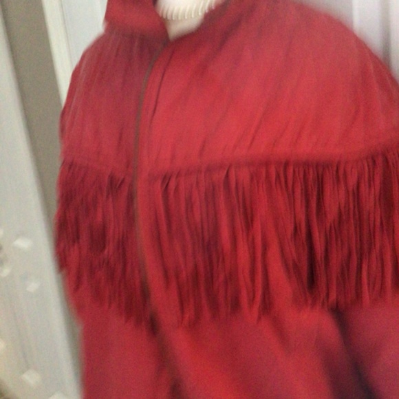 Vintage red fringe jacket - Picture 5 of 7
